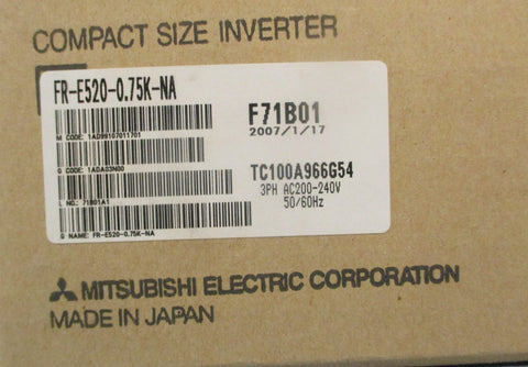Mitsubishi FRE5200.75KNA Compact Size Inverter E500 3PH 200240VAC