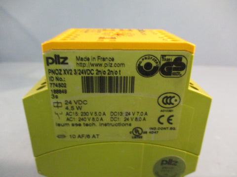 PILZ 774502 PNOZ XV2 3/24VDC 4.5W 2n/o 2n/ot Safety Relay