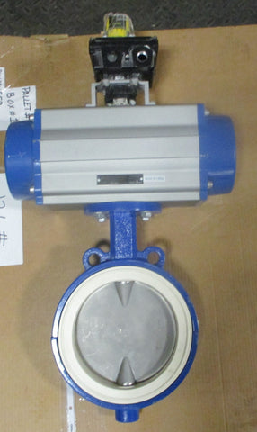 ABZ Valves SR160 Pneumatic Rack and Pinion Valve Actuator 8" Butterfly Valve