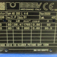 ISGEV AS200 L 48 Industrial Motor 26.4 kW 1765 RPM 3 Phase 220 Volt