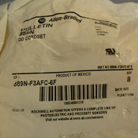 Lot of (2) Allen Bradley 889N-F3AFC-6F Ser B QD Cordset Female 3-Pin 3-Wire 6ft