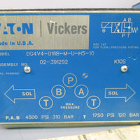 EATON VICKERS DIRECTIONAL CONTROL VALVE MODEL# DG4V4016BMUH510