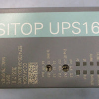 Siemens Sitop UPS 1600 Power Supply 6EP41363AB002AY0 DC24V/20A