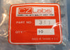 Bag 10 CZ Labs Part: 311 RF Crimp Type Connector for RG-59 & RG-62 20 Ga Pin New
