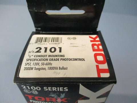 TORK 2100 Series #2101 Photocontrol 120VAC Die Cast Zinc 1/2" Conduit Mounting
