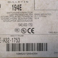 Allen Bradley 194EA321753 Ser B Switch Disconnector 32A 600VAC 50/60Hz
