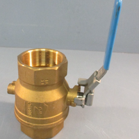 RUB S.93 CW617N 1/2" FNPT Locking Lever Brass Ball Valve 200PSI