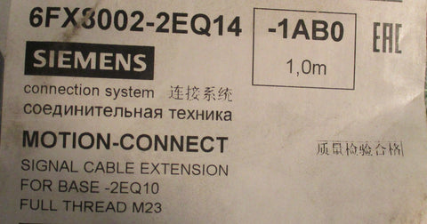 SIEMENS 800Plus 6FX8002-2EQ14-1AB0 Motion-Connect Signal Cable Extension 1.0m