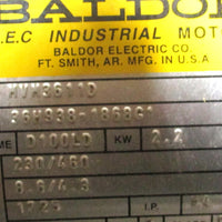 Pfeiffer Balzers PK D25 652/F0199 DU0 06 0A Vacuum Pump  2.2 kW 230/460 V Motor