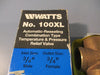 Watts 100XL 3/4" Temperature & Pressure Relief Valve 125 Psi 210 F Max, Bronze