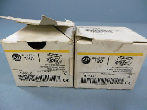 2 Nib Allen Bradley 190-L2 Extension Terminal Series A 600V Vac 100A Amp