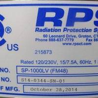 RPS SP-1000LV FM48 Industrial Hepa Filtration Ventilation Unit 120/230V 1 Phase