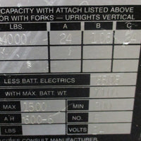 Clark ST40B Electric Walkie Walk Behind Fork Lift Truck 4000 Lb, 24 V, 8.5 Foot