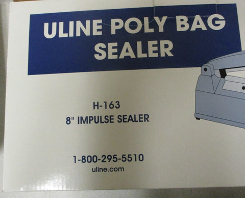 ULine H-163 8" Impulse Sealer Uline Poly Bag Sealer 8 mil Max Seal Thickness