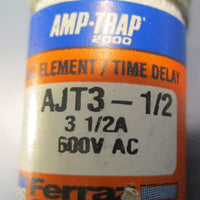 Ferraz Shawmut AmpTrap AJT31/2 Time Delay Fuse Dual Element 31/2A Lot of 4