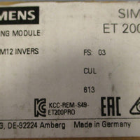 Siemens Simatic ET200 6ES7 1944CA500AA0 Connecting Module 24VDC