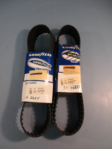 Lot of (2) GOODYEAR 330H200 Timing Belt 33 Pitch Lg, 2" Wide 66 Teeth