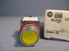 Allen Bradley 800MR-A9, Ser A Small Round Push Button Unit Flush Head Yellow Cap