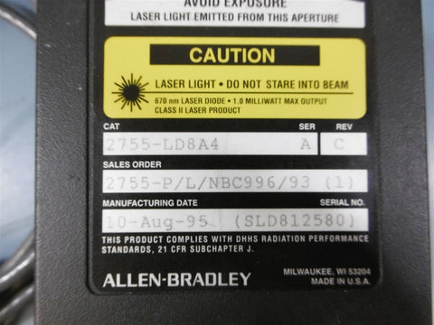 Allen Bradley 2755LD8A4 Series A REV C Laser Scanner