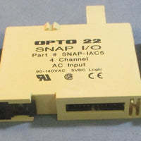 Opto 22 I/O Module SNAPIAC5 4 Channel AC Input 90140VAC 5VDC Logic (Lot of 3)