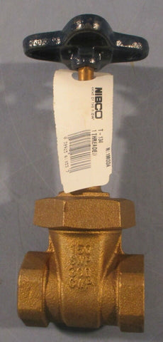 Nibco T-134 Gate Valve NL1M00A 1" Threaded 150lb SWP 300lb CWP