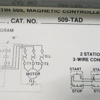 (Lot of 3) Allen Bradley 509TAD Ser B Magnetic Controller, Starter Nema Type 1