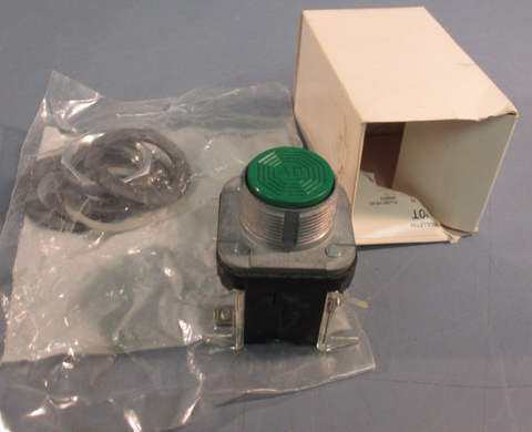 Allen Bradley 800T-A1A2 Green Push Button Switch, 2 Pole Momentary Panel Ser T