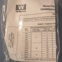 TB Woods WE4 STD Duraflex Coupling Duraflex 4 21/2" Inside Dia