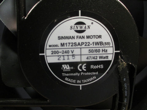 SINWAN Fan Motor 200240V, 50/60 Hz, 47/42 Watt M172SAP221WB(55)