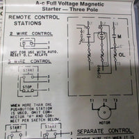 Cutler Hammer A10CN0 Motor Starter w/ Allen Bradley 800TJ2 & Enclosure