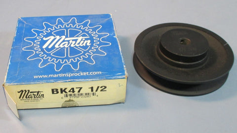 Martin BK47 1/2 Single Groove VBelt Pulley 1/2" Bore 4.436" OD NIB