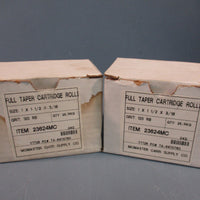(2) MCMASTER CARR 23624MC 25/PKG FULL TAPER CARTRIDGE ROLLS 1 x 1 1/2 x 3/16