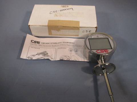 CSE SANI-FLOW DIGITAL THERMOMETER  3-1/2” STEM -58F TO 302F DT-2U-BT-DF