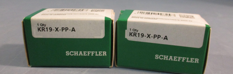 LOT OF (2) INA KR19-X-PP-A CAM FOLLOWER 19MM OD, 32 MM WD