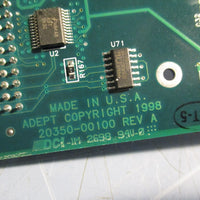 ADEPT TECH 10350-01060 AWCII VME PROCESSOR BOARD REV. E 20350-00100 10350-00100