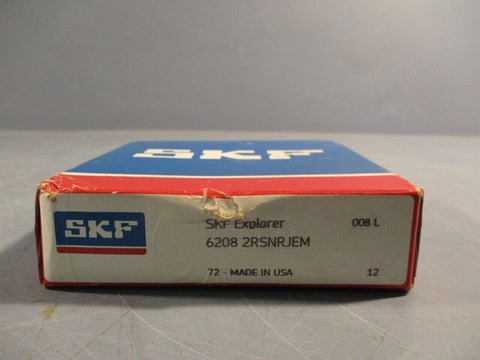 SKF SINGLE ROW BALL BEARING 6208 2RSNRJEM