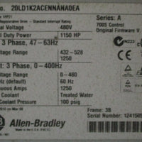 Allen Bradley 20LD1K2N0NNNCNW0WN A PowerFlex 700L AC Drive 1150 HP 1250 Amp