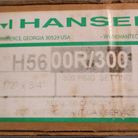 Hansen H5600R/300 Refrigerant Pressure-Relief Valve 1/2" x 3/4" 300PSIG