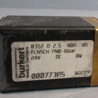 Burkert 00077385 Solenoid Valve 2.5 NBR MS FLNSCH 24V PN0-6 BAR