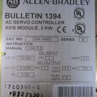 Allen Bradley 1394AM03 Ser B AC Servo Controller Axis Controller 1.6/2 KW