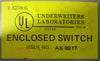 Cutler Hammer DH361UGK 30A Heavy Duty Safety Switch 600V Max Type 1 Enclosure