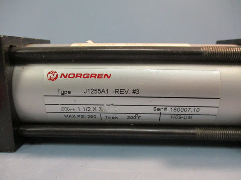 NORGREN J1255A1-REV#3 Double Acting Pnuematic Air Cylinder 1-1/2" Bore 3" Stroke