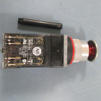 Allen Bradley 800MRFXQL24RA Ser. D Red LED Illuminated PushPull Unit  New