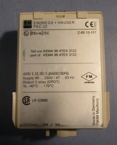 Endress Hauser FEC 22 Limit Switch Insert FEC22 90250V 4763Hz 2 Relay DPDT