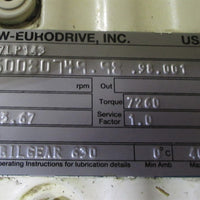 Sew Eurodrive R77LP143 Gear Reducer 145.67:1 Ratio 7260 Lb-In Torque Used