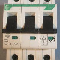 Moeller FAZ3C50 Circuit Breaker 3 Pole 400VAC 415VAC FAZ3C50