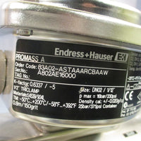 Endress+Hauser Promass A Mass Flow Meter 83A02ASTAAARCBAAW A802AE16000