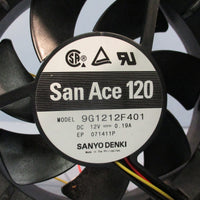 Lot of (2) Sanyo Denki San Ace 120 9G1212F401 DC Brushless Fan | 12V 0.19A