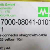 (Lot of 2)Murr Elektronik 7000080610110750 7.5m & 7000080410101000 10m Cable