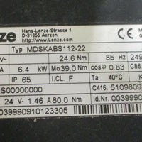 Lenze MDSKABS11222 Servo Motor 3 Ph, 390 V, 6.4 kW 2490 RPM, Surface Rust